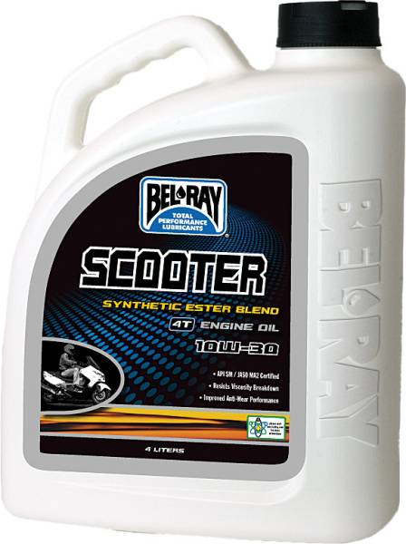 BEL-RAY - SCOOTER SYNTHETIC ESTER BLEND 4T ENGINE OIL 10W-30 4L - Image 1