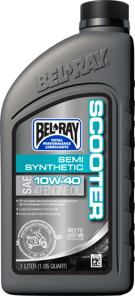 BEL-RAY - SCOOTER SEMI-SYNTHETIC ENGINE OIL 10W-40 1L - Image 1