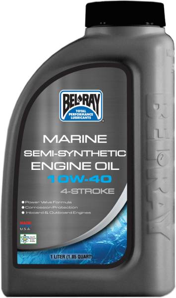 BEL-RAY - MARINE SEMI-SYNTHETIC 4-STROKE OIL 10W-40 1L - Image 1