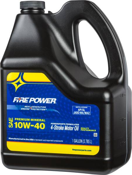 FIRE POWER - MINERAL 4-STROKE OIL 10W-40 GAL 4/CASE - Image 1