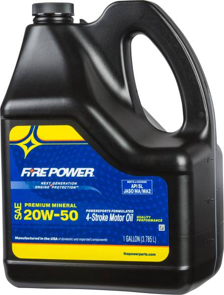 FIRE POWER - MINERAL 4-STROKE OIL 20W-50 GAL 4/CASE - Image 1