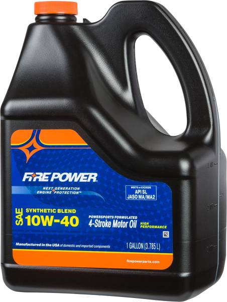 FIRE POWER - SYNTHETIC BLEND 4-STROKE OIL 10W-40 GAL 4/CASE - Image 1