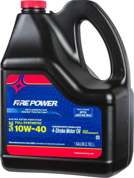 FIRE POWER - SYNTHETIC 4-STROKE OIL W/ESTER 10W-40 GAL 4/CASE - Image 1