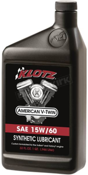 KLOTZ - V-TWIN SYN 4T ENGINE OIL 15W60 1 QT 10/CASE - Image 1