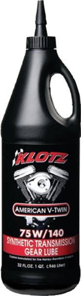 KLOTZ - AMERICAN V-TWIN TRANSMISSION LUBRICANT 75W-140 32 FL. OZ - Image 1