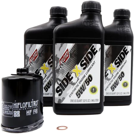 KLOTZ - SIDE X SIDE OIL CHANGE KIT 5W50 WITH OIL FILTER POLARIS - Image 1