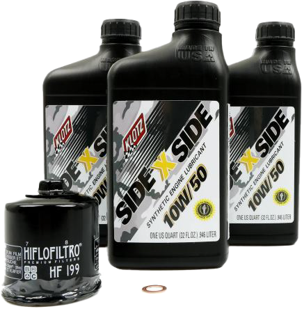 KLOTZ - SIDE X SIDE OIL CHANGE KIT 10W50 WITH OIL FILTER POLARIS - Image 1