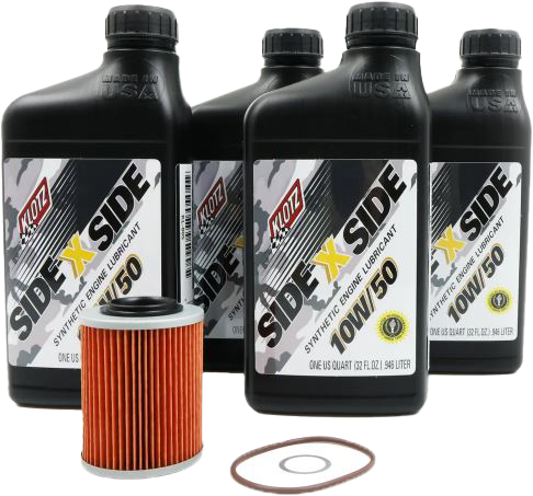 KLOTZ - SIDE X SIDE OIL CHANGE KIT 10W50 WITH OIL FILTER CAN-AM - Image 1