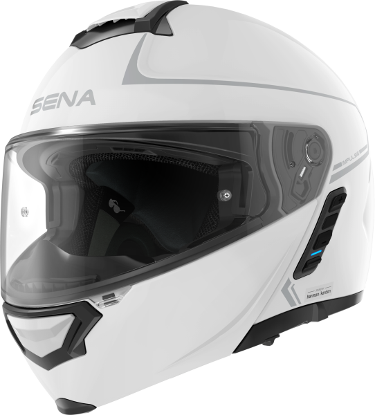 SENA - IMPULSE FLIP UP HELMET GLOSS WHITE 2X - Image 1