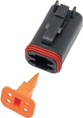 NAMZ CUSTOM CYCLE - 4-WIRE BLACK DEUTSCH PLUG & WDGLCK HD# 72114-94BK - Image 1