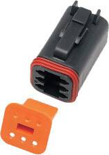 NAMZ CUSTOM CYCLE - 6-WIRE BLACK DEUTSCH PLUG & WDGLCK HD# 72116-94BK - Image 1