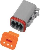 NAMZ CUSTOM CYCLE - 6-WIRE GREY DEUTSCH PLUG & WDGLCK HD# 72136-94GY - Image 1