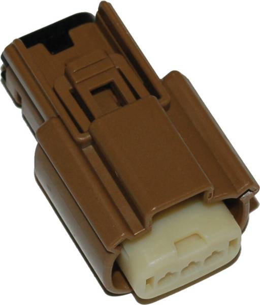 NAMZ CUSTOM CYCLE - 3-PIN FEMALE CONNECTOR BROWN HD 72542-07BN 07-UP - Image 1