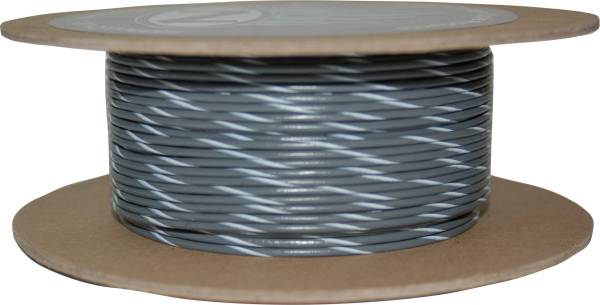 NAMZ CUSTOM CYCLE - #18-GAUGE GREY/WHITE STRIPE 100' SPOOL OF PRIMARY WIRE - Image 1