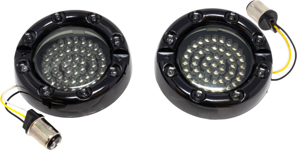 LETRIC LIGHTING CO - PREM BEZEL LED INSERT 1157 SWITCHBACK WHITE/AMBER BLK - Image 1