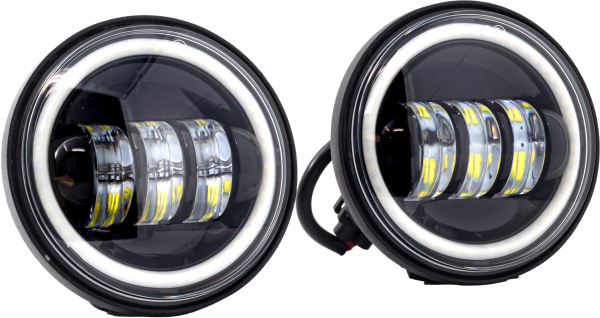 LETRIC LIGHTING CO - 4.5" LED PASSING LIGHTS HALO BLACK - Image 1