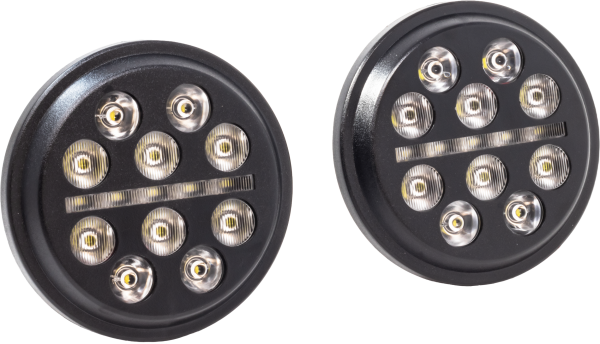 LETRIC LIGHTING CO - 4.5" LED PASSING LGTS BUCKSHOT BLACK - Image 1