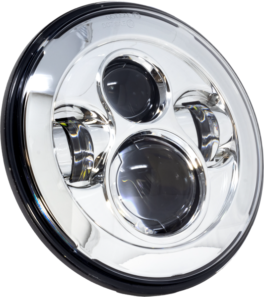 LETRIC LIGHTING CO - 7" HEADLIGHT CHROME W/ MNT ADAPTER - Image 1