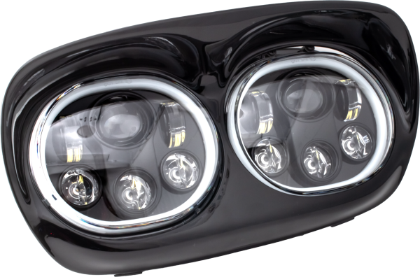 LETRIC LIGHTING CO - LED HEADLIGHT BLK/BLK HALO FLTR `98-13 - Image 1