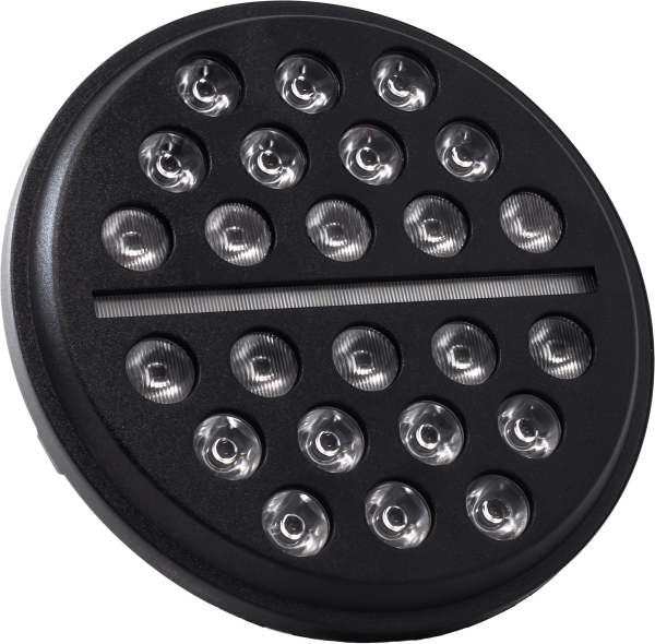 LETRIC LIGHTING CO - 7" LED BUCK SHOT HEADLIGHT BLK INDIAN - Image 1