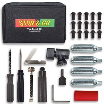 STOP & GO - POCKET TIRE PLUGGER KIT PLUS CO2 INFLATION - Image 1