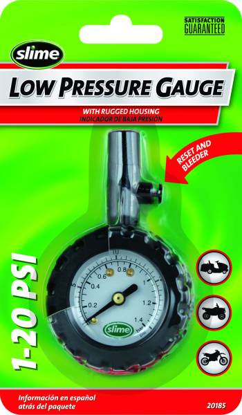 SLIME - 1-20 PSI DIAL GAUGE W/BLEED VALVE - Image 1