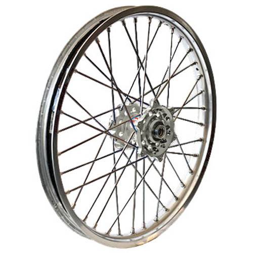 DUBYA - FRONT WHEEL 1.60 X 21 SILVER HUB SILVER RIM - Image 1