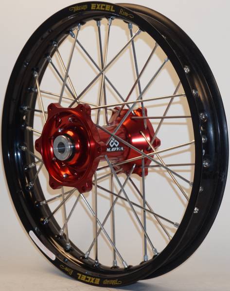 DUBYA - REAR WHEEL 2.15 X 18 RED HUB BLACK RIM - Image 1