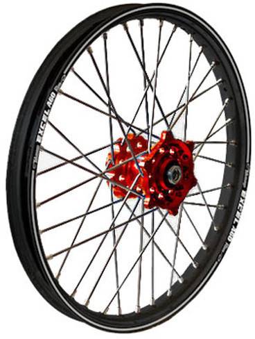 DUBYA - REAR WHEEL 1.85 X 19 RED HUB BLACK A60 RIM - Image 1