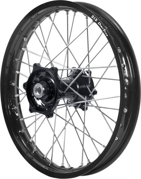 DUBYA - FRONT WHEEL 1.60 X 21 BLACK HUB BLACK RIM - Image 1