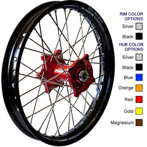 DUBYA - FRONT WHEEL 1.60 X 21 GOLD HUB SILVER RIM - Image 1