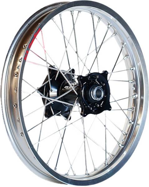 DUBYA - REAR WHEEL 2.15 X 18 BLACK HUB SILVER RIM - Image 1