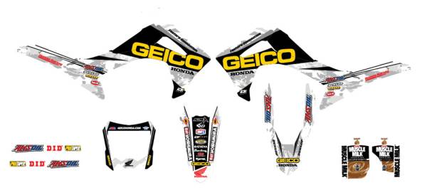 D-COR - 2014 GEICO HONDA CAMO COMPLETE KIT WHITE - Image 1