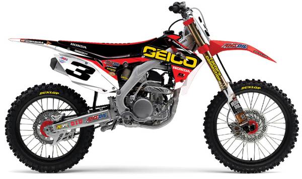 D-COR - 2015 GEICO HONDA GRAPHICS KIT (WHITE) - Image 1