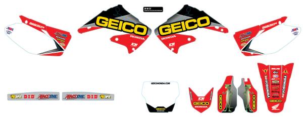 D-COR - 17 GEICO HONDA COMPLETE GRAPHIC KIT WHITE - Image 1