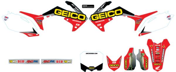 D-COR - 17 GEICO HONDA COMPLETE GRAPHIC KIT WHITE - Image 1