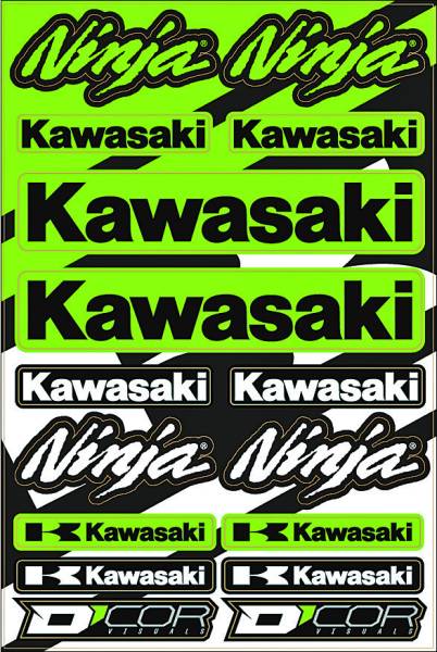 D-COR - KAWASAKI STREET DECAL SHEET - Image 1