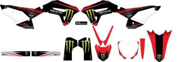 D-COR - COMPLETE KIT MONSTER ENERGY WHITE BAG HON - Image 1