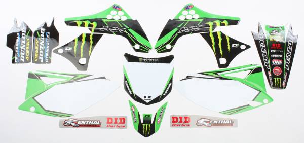 D-COR - COMPLETE KIT 16 MONSTER KAW KXF 450 09-11 WHT BG - Image 1