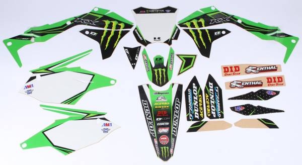 D-COR - COMPLETE KIT 16 MONSTER KAW KXF 450 16 WHT BG - Image 1