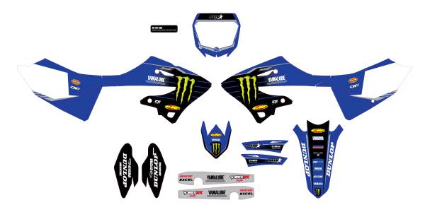 D-COR - COMPLETE KIT 23 BLUE MEY YZ 125/250 WHT BG - Image 1