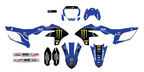 D-COR - COMPLETE KIT 23 BLUE MEY YZF 450 WHT BG - Image 1