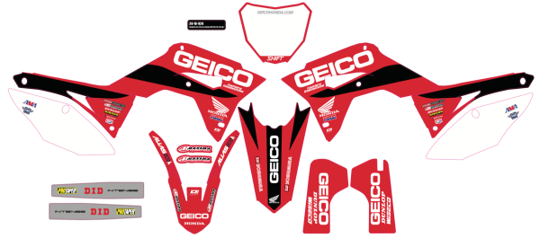 D-COR - COMPLETE KIT 20 STAR YAM YZF 450 (18-20) WHT BG - Image 1