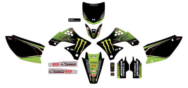 D-COR - COMPLETE KIT 19 MONSTER KAW KXF 250 BLACK BG - Image 1