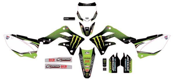 D-COR - COMPLETE KIT 19 MONSTER KAW KXF 450 WHITE BG - Image 1