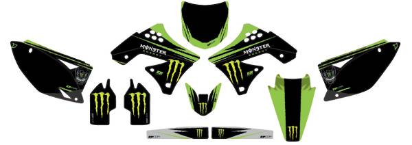 D-COR - MONSTER ENERGY KXF 250 '09-12 COMPLETE GRAPHIC KIT - Image 1