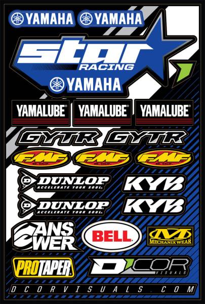 D-COR - TEAM STAR DECAL SHEET YAMAHA 12ML - Image 1