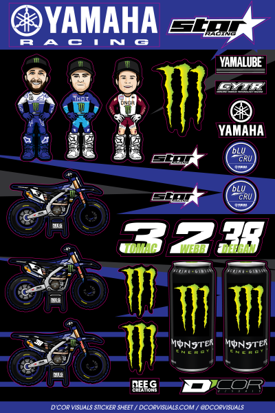 D-COR - DECAL SHEETS YAMAHA - Image 1