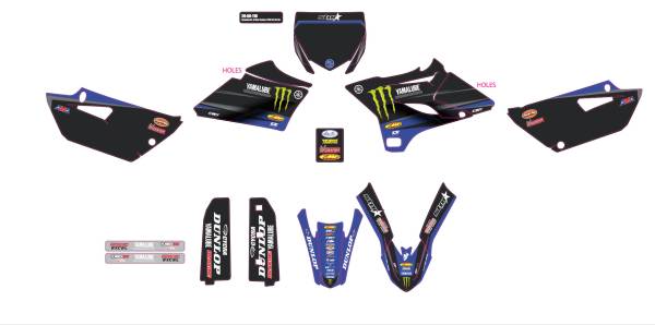 D-COR - COMPLETE KIT 19 STAR YAM YZ 85 BLACK BG - Image 1