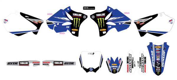 D-COR - 2018 STAR RACING YAMAHA YZ125/ 250 06-14 COMPLETE GRAPHIC KIT - Image 1